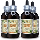 Winter Savory (Satureja Montana) Tincture, Organic Dried Leaves Liquid Extract (Nazwa marki: HerbalTerra, Proudly made in USA) 4x4 fl.oz (4x120 ml)