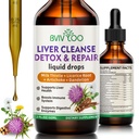 Oczyszczona wątroba Detox & Naprawa płynnych kropli - 2000mg Mleko Thistle, Dandelion Root, Karczoch, Ekstrakt silimaryny, & Zioła turmerowe - Wegan, Non-GMO - 2 Fl Oz (60ml) Butelka