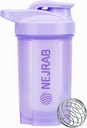 Butelka do shakera białkowego - Perfect for Coffee, Proszek do protein - 16 Oz - for Gym with Mixer ball - Shaker Cups for Protein Shakes (Purpel)