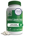Zdrowie Thru Nutrition Alpha Lipoic Acid 600mg 120 Słupy 124; Certyfikowany wegan 124; Uniwersalny przeciwutleniacz 124; Non- GMO, Trzecia strona Tested, Hipoalergiczne, Gluten Free, Soy Free ALA kapsułki