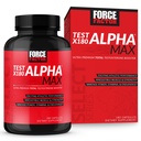 Test FACTOR FORCE X180 Alpha Max Całkowity testosteron i booster tlenku azotu dla mężczyzn z nasion kozieradki i Tribulus do zwiększenia przepływu krwi i poprawić męskiej sprawności atletycznej, 180 kapsułki