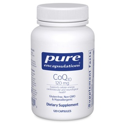 Czyste enkapsulacje CoQ10 120 mg - Coenzym Q10 Suplement dla Zdrowia Serca, Energii, Przeciwutleniaczy, Zdrowia Mózgu i Pamięci - Zdrowie komórkowe, Wspomaganie kognitacji i układu sercowo- naczyniowego * - 120 Kapsułki