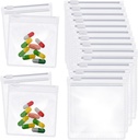 Zonon Pill Pouch Torby Zippert wielokrotnego użytku Pill Torby jasne plastikowe worki samouszczelniające Travel Medicinizer Storage ze Slide Lock dla Cod Liver Oil i małe przedmioty (12 części)