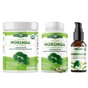PURA VIDA MORINGA Proszek 8 oz Kapsułki (120 Count) i organiczny olej Moringa (2fl oz)