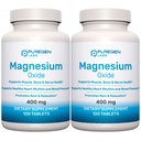 Puregen Labs Magnesium Oxide 400mg High Potency, 2 Pack, Total 240 Tablets