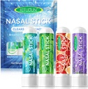 4PCS Nasal Stick, Nasal Inhaler Stick, Inhaler Nasal Stick for Sinus Relief & Vertigo Relief, Aromatherapy Inhaler Made with Esential Oils + Menthol (mięta, mięta miętowa, tropikalna, lawendowa)