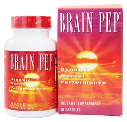 Naturalna równowaga mózgu Pep 124; Suplement funkcji mózgu z Ginkgo Biloba, Kola Nut 124; Pomaga wspierać ulepszoną pamięć, Focus & Mental Clarity 124; 60 Kapsułki