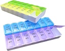 Dwa razy dziennie Pill Organizator - Sunday Through Saturday Container for Vitamin and Pills A.M. P.M. (1)