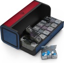 Pigułka Organizator 2 razy dziennie, Am Pm dwa razy dziennie Pill Case, Oddzielny duży Pigułka podróży 7 dni, Cotygodniowy pojemnik na tabletki do suplementu witaminy oleju rybnego (czerwony i niebieski)