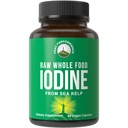 Surowy cały suplement jodu żywności z organicznego Kelp (Ascophyllum Nodosum) przez wydajność szczytową. Tablety wsparcia dla jodku potasu dla metabolizmu, energii i immunologicznego. 60 Kapsułek wegańskich, tabletki.