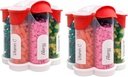 Ekstra duży Pill Organizator Codziennie, Tygodniowy, Miesięczny Suplement Butelka, Cute Blossom Pill Dispenser z 7 XL Komory (2 Pack Combo) (Czerwony 2 Pack)