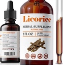 Ekstrakt korzeniowy FabLab Licorice - Herbal Immune Support- Glycyrrhiza Glabra Supplement for Diseasure Restore Rescue Rescue Health Fatigue - Non-GMO (Licorice 2 Fl Oz)