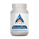 Ayush Herbs BacopaPlus - suplementy Bacopa, Organic Bacopa for Memory & Focus, Kognitive Support Pill dla dorosłych z Ginkgo, Gotu Kola, Ashwagandha - 90 Kapsułki wegetariańskie (1 Hrabia)
