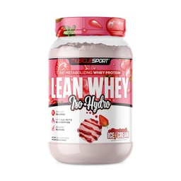 Musclesport Lean Whey Revolution ™ Protein Powder - Izolat białka serwatki - Low Calorie, Low Carb, Low Fat, Incredible Flavors - 25g Protein per Scoop (2LB, Truskawka)