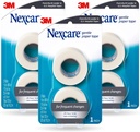 Nexcare Delikatna taśma papierowa, Medyczna taśma papierowa, Zabezpiecza opatrunki i podnośniki delikatnie - 1 W x 10 Yds, 6 Rolls of Tape