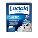 Lactaid Fast Act Laktoza Nietolerancja Kapsułki Relief z Lactase Enzyme do zapobiegania gazowi, wzdęcia i Biegunka Ze względu na wrażliwość na laktozę, Idealny dla podróży i On- The- Go, 12 Opakowania po 1-liczyć