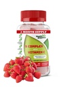 Strawberry Flavored witaminy B Complex Gummies - B Complex with Witamina C - Wspiera system nerwowy i zwiększa poziom energii - Asysty z funkcji kognitywnych - Great Tasting i łatwe do połykania