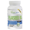 Organic Flaxseed Oil Softgels - 1000mg Premium, Virgin Cold Pressed from Flax Seeds - Support Hair Skin & Nails - Omega 3- 6- 9 Suplement - 100 Count - More than 3 Month Supply!