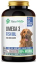Omega 3 Fish Oil Supplement for Dogs and Cats - 1000 mg Pure DHA and EPA Omegas - Wspiera zdrowy płaszcz i skórę, serce, układ immunologiczny, łączniki i biodra - 180 softgeli
