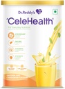 Dr Reddy 's Celehealth Drink odżywczy, suplement protein do codziennego użytku, niski indeks glikemiczny, bez dodatku cukru, szafran i aromat kardamon, 400g, żółty