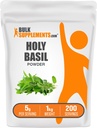 BulkSupplements.com Holy Basil Powder - Holy Basil Supplement, Holy Basil Leaf Powder - Tulsi Holy Basil, Herbal & Gluten Free, 5g na Serving, 1kg (2,2 kg) (Opakowanie po 1)