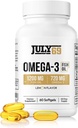 Omega 3 Fish Oil - 1200 MG Fish Oil, 720 MG Omega 3, Lemon Flavor, 60 Softgels, Natural EPA- DHA Softgels for Strength & Health, Wysoka potencja, Wsparcie dla kobiet i mężczyzn