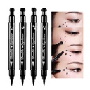 BINGBRUSH Dwustronna ciecz Naszyjnik Pen, Pieczęć twarzy Makeup niezwykle czarny wodoodporny Slim żel Felt Tip High Black Pigment Liquid Eyeliner & Seal (czarny)