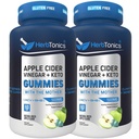 Herbtonics Keto Jabłko Cider Gummies - Pokarm i Detox Support - Sugar Free BHB Advanced Formula for Keto Support - Raw ACV with The Mother - 120 Vegan ACV Gummies