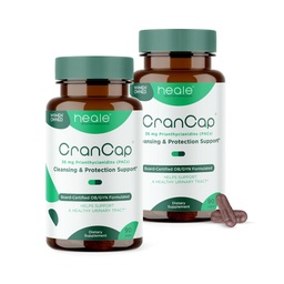 Pigułki żurawinowe - Urynary Tract Health Smarberry Supplement - 36 mg Pothent PACs - Non GMO, Wegan, Gluten Free - by Heale - 180 Kapsułki