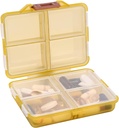 Travel Pill Organizator Małe 8 Komory gridowe Pill Holder Box - Przenośny pojemnik na leki - Codzienne Cotygodniowy Organizator Lekarstwa