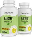NaturalSlim Natural Potasu Citrate Gluconate 99 mg - Kadsorb wspiera równowagę elektrolitów i normalny pH - Absorbowalne suplementy potasu z minerałów eterycznych - Nie GMO 400 Kapsułki 2 Pack