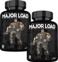ONL Testosterone Supplement for Men - Major Load Testosterone Booster with Horny Goat Weed & Maca Root - Tongkat Ali Energy Pills for Stamina & Strength - Test Booster 60 Capsules (2pk)