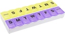 EZY DASE Weekly (14- Day) Codzienne pill Case, Medicine Planner, Witamina Organizator, Suplement Container, 2 Oddzielne tygodnie + Extra, Duże Snap Comparts, Easy Open, Kolor może Wary, BPA Free