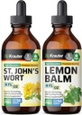 BIO KRAUTER St. John 's wort tincture 4 Fl. Oz. & Lemon Balm Tincture 4 Fl. Oz.