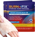 BurnFix ® Burn Gel Pads 4x4 Hydrogel Dressing - Technologia grzejnika ciepła ™ - Sterylny z Tea Tree Oil - Natychmiastowe chłodzenie dla oparzeń słonecznych, Kuchnia, Chemical Burns - Non-Stick pierwszej pomocy, Safe for Face & Kids (2)
