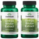 Swanson Ginkgo Biloba Extract Standaryzowany Delayed- Release Pamięć Mózg Cognitive Function Health Supplement 120 mg (24% glikozydów flawonowych, 6% laktonów terpenowych) 100 Drwali Veggie (2 opakowania)