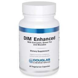 Douglas Laboratories DIM Enhanced - Wsparcie równowagi hormonalnej, Zdrowie komórkowe i Detox * - Z przeciwutleniaczami, Green Tea Extract & Wasabia - 60 Kapsułki wegetariańskie
