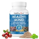 Zdrowy umysł - Safe for Teens - Brain Fog - Cognitive Function - Koncentracja - Optymalizacja neurologiczna - Mood - Ginkgo Biloba - Ginseng - Rhodiola - Bacopa - Gotu Kola - Zielona herbata - 60 Hrabia