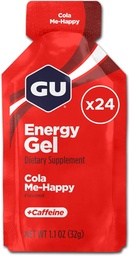 GU Energy Original Sports Nutrition Energy Gel, Wegan, Gluten- Free, Kosher i Dairy-Free On- The- Energy for Any Trenaut, 24- Count, Cola Me- Happy