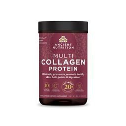 Ancient Nutrition Zhydrolizowane Kolagen Peptydy Proszek, Unflavored Multi Kolagen Proszek Pakiety dla kobiet i mężczyzn z witaminą C, 24 Służenia, Wspiera Skóra i paznokci, Gut Zdrowie