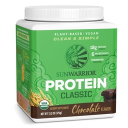 Proszek z brązowego białka ryżowego z Bcaa & Amino Acids Surowy białko ryżowe Shake Gluten Free niskokaloryczne mleczne Darmowy 124; Roślina Based Classic rozpylony brązowy ryż w proszku Czekolada 375g przez Sunwarrior