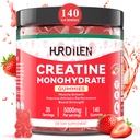 140 Liczenie jednogębnych gumek kreatynowych, 5000mg jednowodzian kreatynowych bez gumek cukrowych dla kobiet i mężczyzn z L- Tauryną, witamina B12 dla siły mięśniowej, odzysk mięśni, kultywator, boost energetyczny