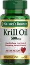 Nature 's Bounty Krill Oil, Heart Health, Suplement diety, 500mg, Szybkie uwalnianie Softgels, 30 liczenie