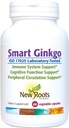 NOWY ROOTS HERBAL Smart Ginkgo Suplement, 60 Kapsułki roślinne, System immunologiczny i wsparcie Cognitive