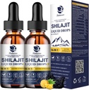 Lukaree 16- in-1 Shilajit Drops for Men and Women, Ashwagandha, Ginseng, Turmeric, Rhodiola, Amla, Sea Moss, Płynny suplement witaminy 85 + Ślad minerałów i kwasu Fulvic, 2 FL Oz (2 opakowania)