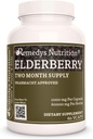 Remedy’s Nutrition Elderberry | 1,000 mg, 60 Vegan Capsules Herbal Dietary Supplement | Two Month Supply