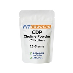 Proszek cytykoliny, Proszek choliny CDP Czysty z Scoop, Non-GMO, Suplement Cognitive do Pamięci i Nauki (25 gramów)