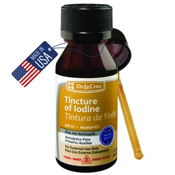 De La Cruz 2% jodu pierwszej pomocy antyseptyczne, Made in USA 1 FL OZ (1 butelka)