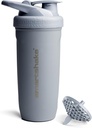 Smartshake Reforce Stainless Steel Protein Shaker Butelka 900 ml XI124; 30 oz - Leakproof Screw- on Lid - BPA Free - Nieizolowana butelka - Unisex (Grey)