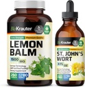 BIO KRAUTER Lemon Balm 250 Kapsułki i St. John 's dziurawca nalewka 4 Fl. Oz.